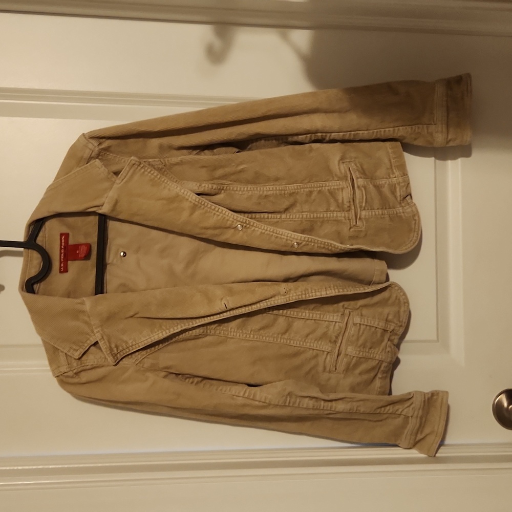 Womens beige corduroy jacket size medium